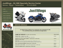 Tablet Screenshot of justwings.com